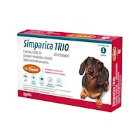 SIMPARICA TRIO 12 MG CARAMEL (5 A 10 KG) X3TAB